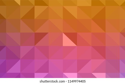 Light Pink, Yellow vector abstract mosaic background. A sample with polygonal shapes. Brand new design for your business.