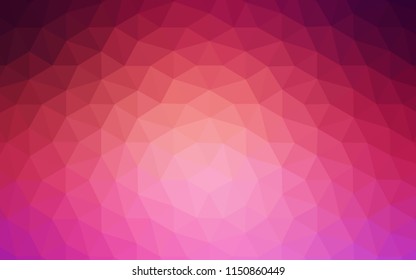 Light Pink, Yellow vector abstract polygonal template. Elegant bright polygonal illustration with gradient. A completely new design for your leaflet.