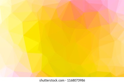 Light Pink, Yellow vector abstract polygonal cover. Brand new colored illustration in blurry style with gradient. The elegant pattern can be used as part of a brand book.