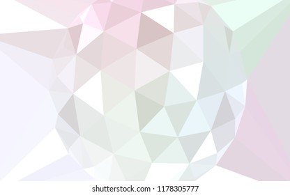 Light Pink, Yellow vector abstract polygonal background with a gem in a centre. Colorful illustration in a polygonal style. Triangular pattern for your design.