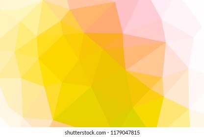 Light Pink, Yellow vector abstract polygonal cover. Modern geometrical abstract illustration with gradient. The template can be used as a background for cell phones.