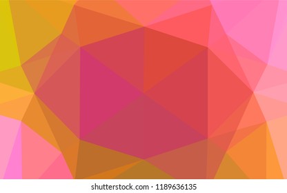 Light Pink, Yellow vector abstract polygonal cover. Colorful abstract illustration with gradient. The completely new template can be used for your brand book.