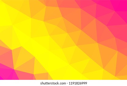 Light Pink, Yellow vector abstract mosaic backdrop. A vague abstract illustration with gradient. Brand new style for your business design.