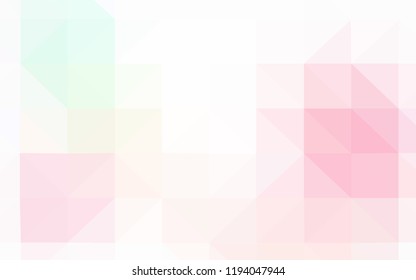 Light Pink, Yellow vector abstract mosaic pattern. Colorful illustration in abstract style with triangles. Pattern for a brand book's backdrop.