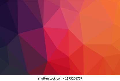 Light Pink, Yellow vector abstract polygonal background. Shining colorful illustration with triangles. Polygonal design for your web site.