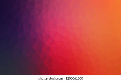 Light Pink, Yellow vector abstract polygonal template. Colorful abstract illustration with triangles. New template for your brand book.