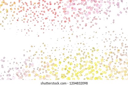 Light Pink, Yellow vector abstract colorful background, which consist of triangles. Pattern with colored triangles on white background.