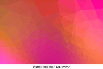 Light Pink, Yellow vector abstract polygonal texture. An elegant bright illustration with gradient. The polygonal design can be used for your web site.