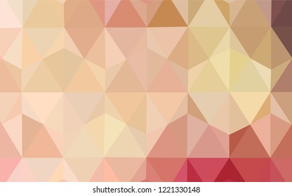 Light Pink, Yellow vector abstract mosaic backdrop. Elegant bright polygonal illustration with gradient. Textured pattern for your backgrounds.