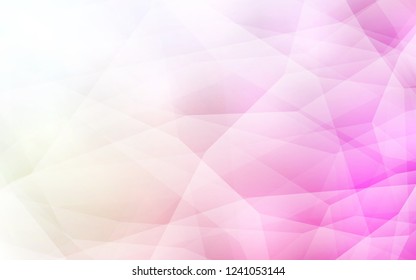 Light Pink, Yellow vector abstract mosaic backdrop. A completely new color illustration in a polygonal style. Brand new style for your business design.
