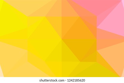 Light Pink, Yellow vector abstract mosaic pattern. An elegant bright illustration with gradient. The elegant pattern can be used as part of a brand book.