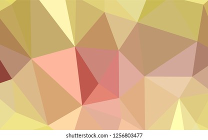Light Pink, Yellow vector abstract mosaic background. Colorful abstract illustration with triangles. Template for cell phone's backgrounds.