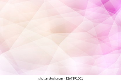 Light Pink, Yellow vector abstract mosaic background. Geometric illustration in Origami style with gradient.  A new texture for your web site.