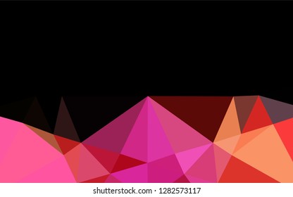 Light Pink, Yellow vector abstract polygonal cover. An elegant bright illustration with gradient. The polygonal design can be used for your web site.