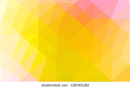 Light Pink, Yellow vector abstract mosaic backdrop. Colorful abstract illustration with gradient. Template for a cell phone background.