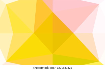 Light Pink, Yellow vector abstract polygonal layout. A completely new color illustration in a vague style. The polygonal design can be used for your web site.