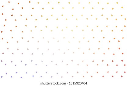 Light Pink, Yellow vector  abstract mosaic backdrop. A completely new color illustration in a polygonal style. Triangular pattern for your design.