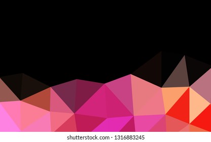 Light Pink, Yellow vector abstract polygonal cover. Colorful abstract illustration with gradient. The best triangular design for your business.