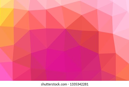 Light Pink, Yellow vector abstract mosaic pattern. Shining colored illustration in a Brand new style. Completely new design for your business.