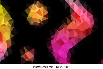 Light Pink, Yellow vector abstract mosaic backdrop. A vague abstract illustration with gradient. Textured pattern for background.
