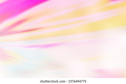 Light Pink, Yellow vector abstract bright texture. An elegant bright illustration with gradient. Elegant background for a brand book.