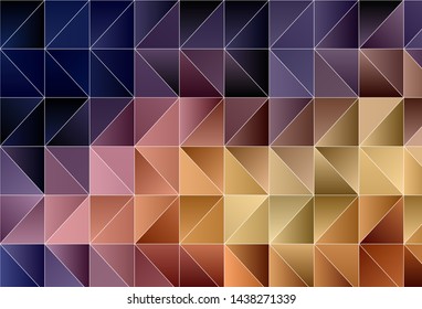 Light Pink, Yellow vector abstract polygonal background. Creative geometric illustration in Origami style with gradient. A completely new design for your leaflet.