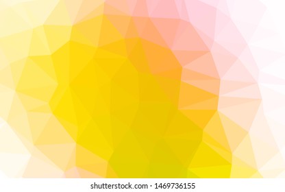 Light Pink, Yellow vector abstract mosaic pattern. Modern geometrical abstract illustration with gradient. Completely new template for your business design.