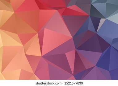Light Pink, Yellow vector abstract mosaic background. Colorful abstract illustration with triangles. Pattern for a brand book's backdrop.