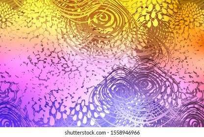 Light Pink, Yellow vector abstract doodle pattern. Blurred decorative design in Indian style with flowers. The best blurred design for your business.