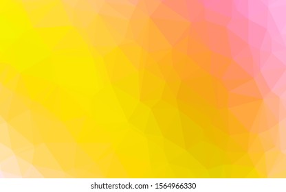 Light Pink, Yellow vector abstract mosaic pattern. Colorful abstract illustration with gradient. Elegant pattern for a brand book.