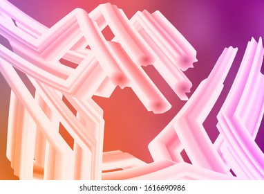 Light Pink, Yellow vector abstract bright pattern. Shining colorful illustration in smart style. New way of your design.