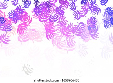 Tapa abstracta de vector amarillo claro con hojas. Ilustración colorida en estilo doodle con hojas. Diseño pintado a mano para web, envoltura.