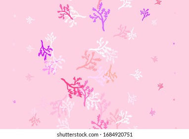 Fondo abstracto de vector amarillo claro con sakura. Sale y ramas con degradado sobre fondo blanco. Plantilla para fondos de teléfonos móviles.