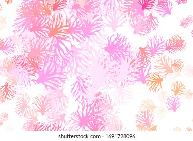 Diseño abstracto de vector amarillo claro con hojas. Sale y ramas con degradado sobre fondo blanco. Plantilla para fondos de teléfonos móviles.