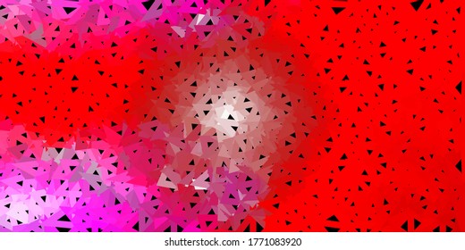 Patrón de triángulo abstracto de vector amarillo, rosa claro. Nueva ilustración colorida con formas de triángulos degradados. La mejor opción para tu diseño.