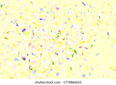 Light Pink, Yellow vector abstract pattern with leaves. A vague abstract illustration with leaves in doodles style. The best design for your business.