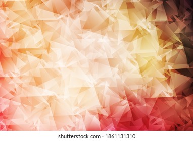 Light Pink, Yellow vector abstract polygonal pattern. Creative geometric illustration in Origami style with gradient. A new texture for your web site.