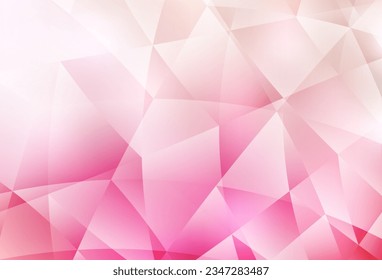 Fondo poligonal abstracto de vector amarillo y rosa claro. Ilustración abstracta moderna con triángulos. Una nueva textura para tu sitio web.