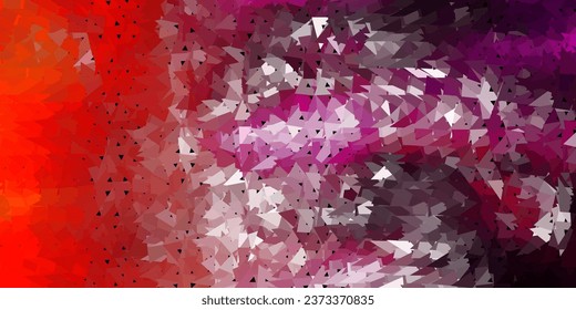 Light pink, yellow vector abstract triangle texture. Colorful abstract illustration with gradient triangles. Background for mobile phones.