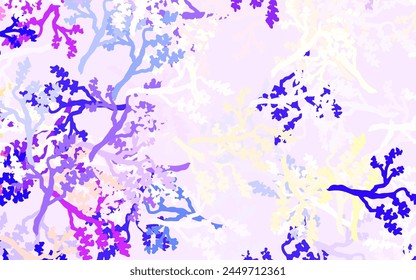 Light Pink, Yellow vector abstract backdrop with leaves, branches. Brand new colored illustration with leaves and branches. The best design for your business.