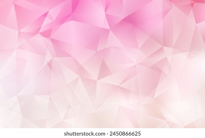Light Pink, Yellow vector abstract polygonal template. Elegant bright polygonal illustration with gradient. Brand new style for your business design.