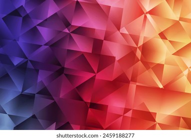 Light Pink, Yellow vector abstract polygonal pattern. Colorful abstract illustration with triangles. Brand new design for your business.