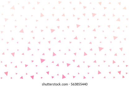 Light Pink Yellow vector abstract colorful background, which consist of triangles. Pattern with colored triangles on white background.