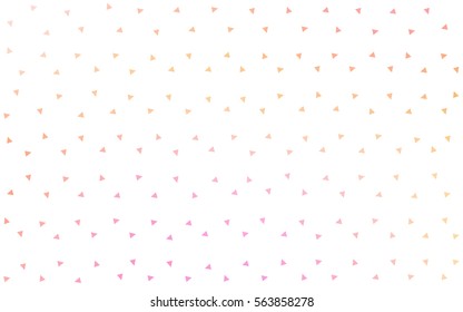 Light Pink Yellow vector abstract colorful background, which consist of triangles. Pattern with colored triangles on white background.