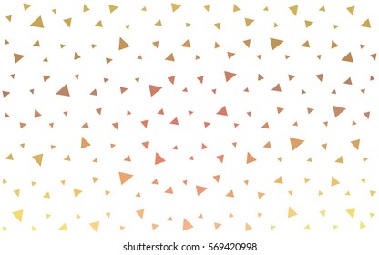 Light Pink Yellow vector abstract colorful background, which consist of triangles. Pattern with colored triangles on white background.