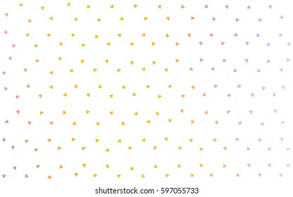 Light Pink, Yellow vector abstract colorful background, which consist of triangles. Pattern with colored triangles on white background.