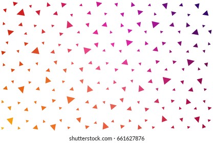 Light Pink, Yellow vector abstract colorful background, which consist of triangles. Pattern with colored triangles on white background.