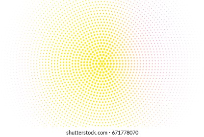 Light Pink, Yellow vector abstract pattern with circles. Geometry template for your business design. Background with colored spheres.