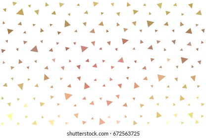 Light Pink, Yellow vector abstract colorful background, which consist of triangles. Pattern with colored triangles on white background.