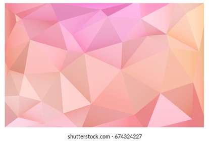 Light Pink, Yellow vector abstract textured polygonal background. Blurry triangle design. Pattern can be used for background.